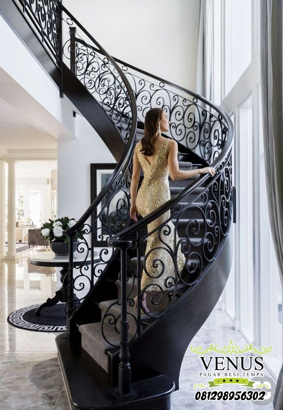 Railing Tangga besi Tempa