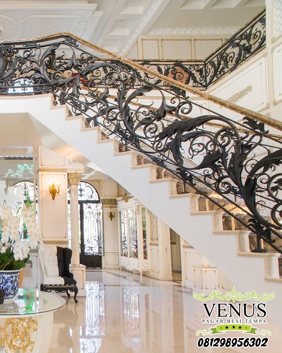 Classic Wrought Iron Stair Case