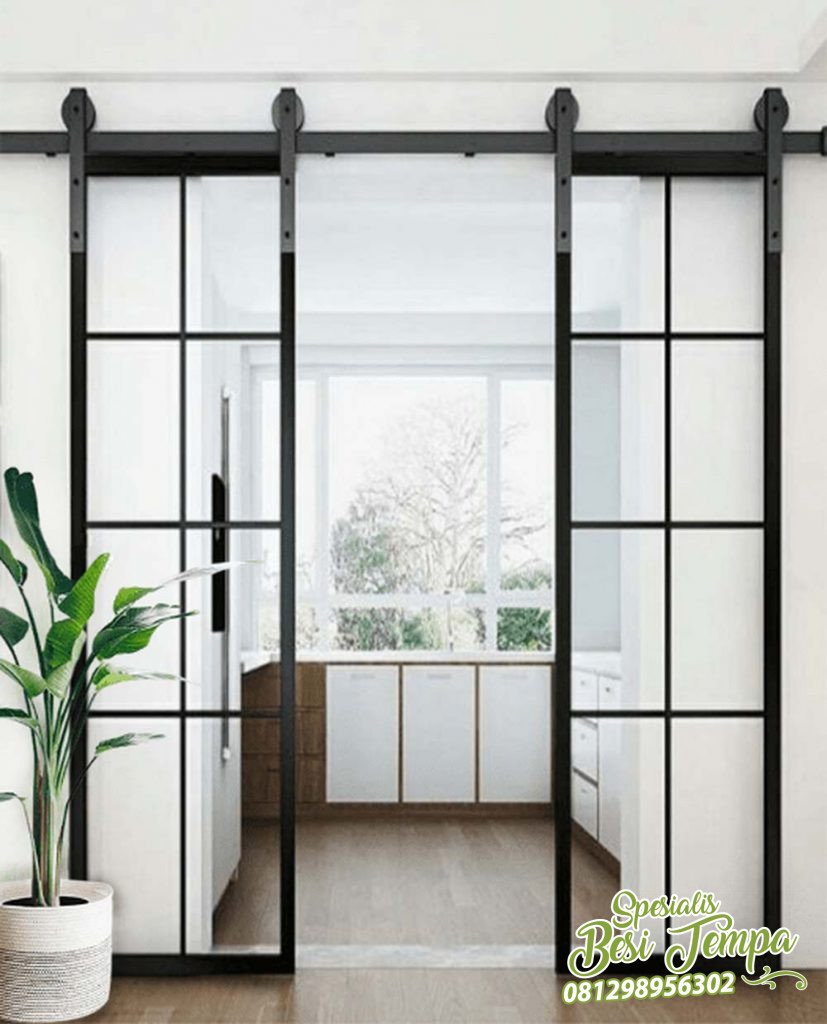Model Pintu Sliding Door Kaca Dari Besi 1