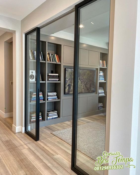 Model Pintu Sliding Door Kaca Dari Besi 6