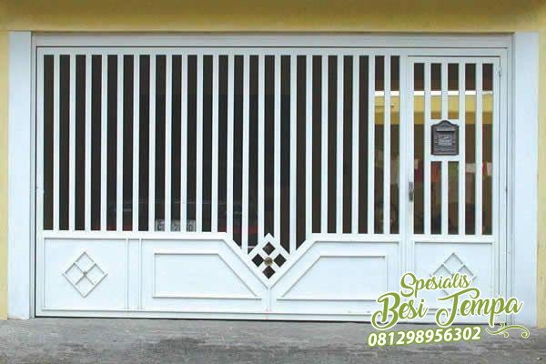 Pagar Besi Hollow Minimalis Warna Putih Modern 1