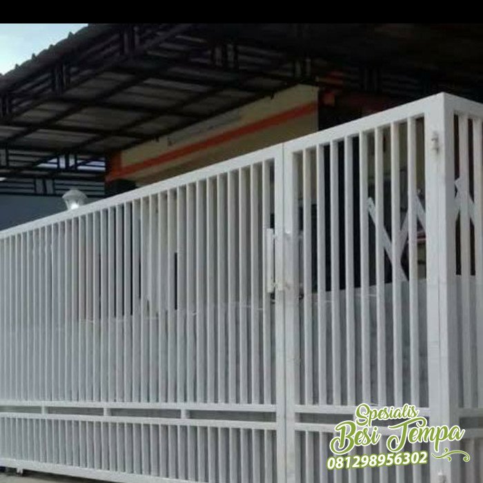 Pagar Besi Hollow Minimalis Warna Putih Modern 2 1