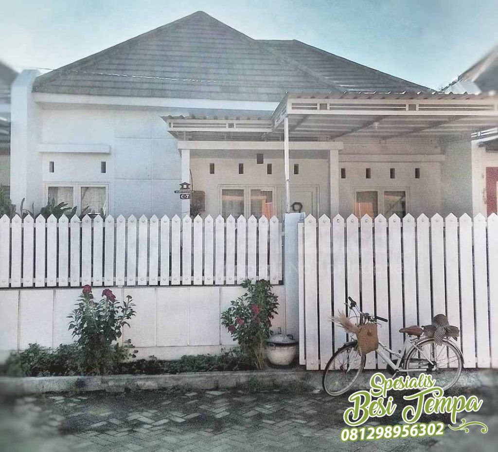 Pagar GRC Kayu Woodplank Warna Putih Minimalis dan Modern 2