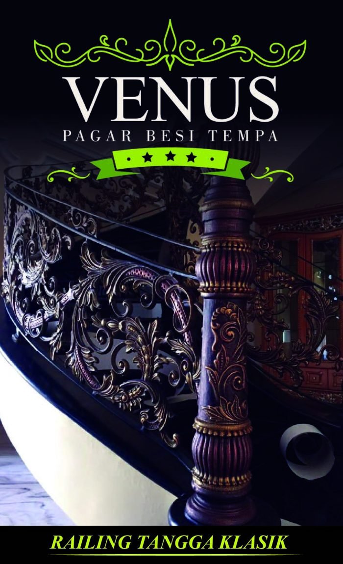 Railing Tangga Besi Tempa Klasik